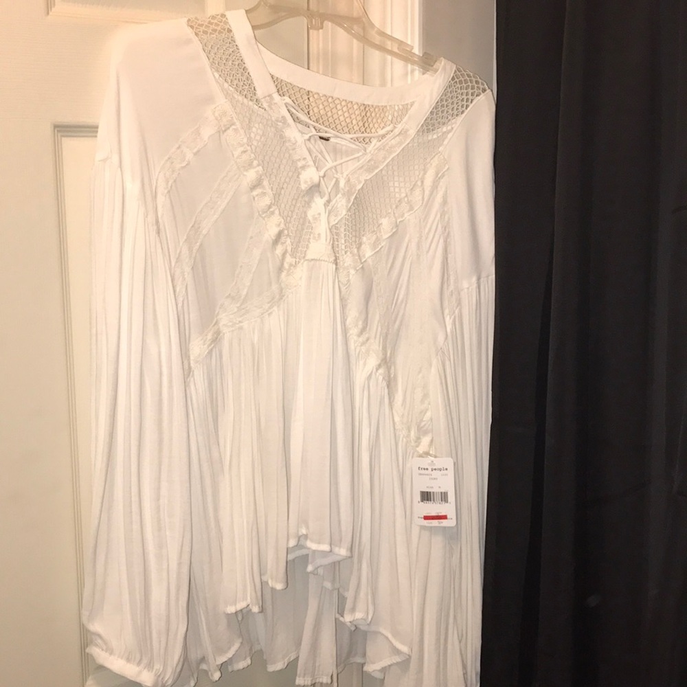 Free people don't let go lace up top NWT